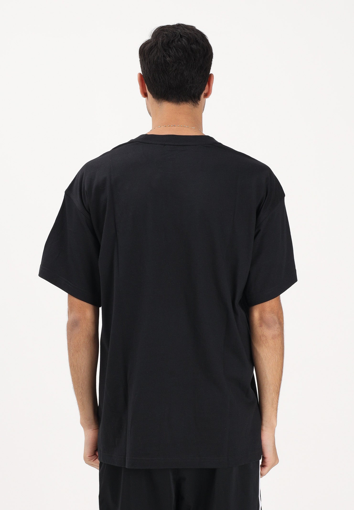 ADIDAS ORIGINALS T-shirt a manica corta Trefoil Essentials Oversized nera da uomo JD0349 . ADIDAS ORIGINALS 