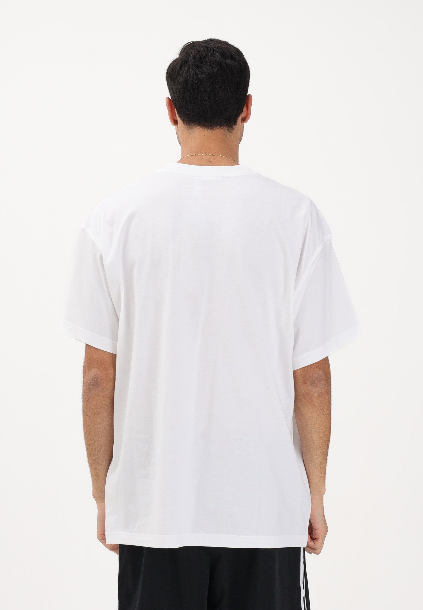 ADIDAS ORIGINALS T-shirt a manica corta Trefoil Essentials Oversized bianca da uomo JD0373 . ADIDAS ORIGINALS 