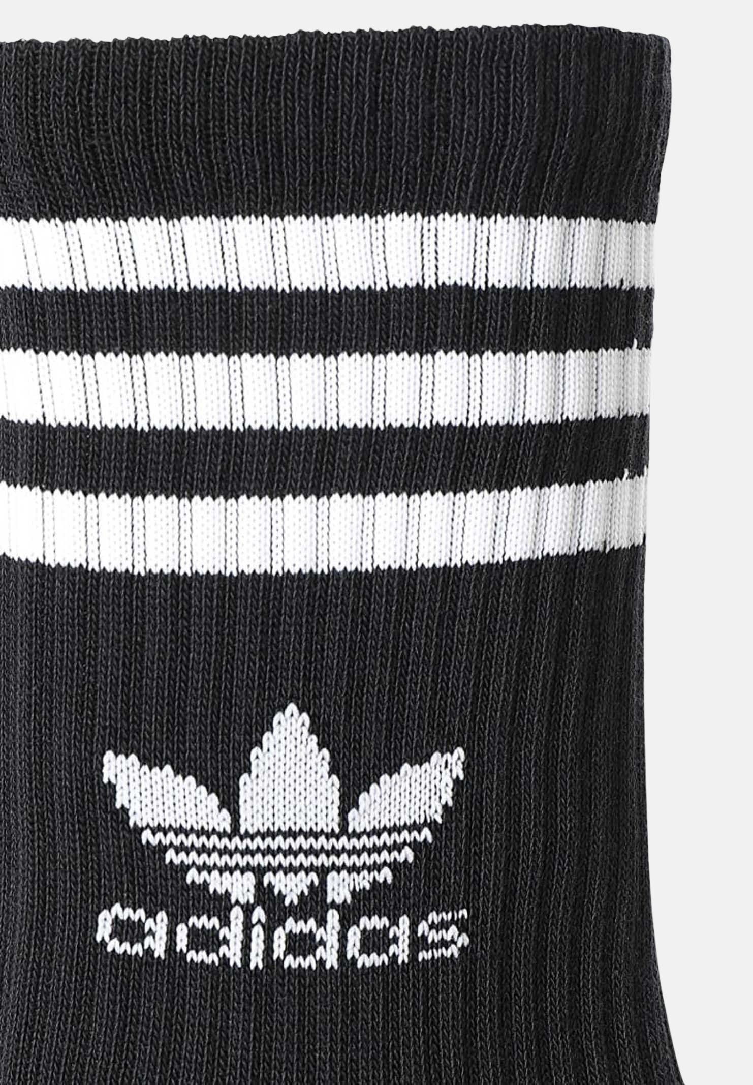 ADIDAS ORIGINALS Set da 6 paia di calzini 3-STRIPES CREW neri per uomo e donna JE1829 . ADIDAS ORIGINALS 