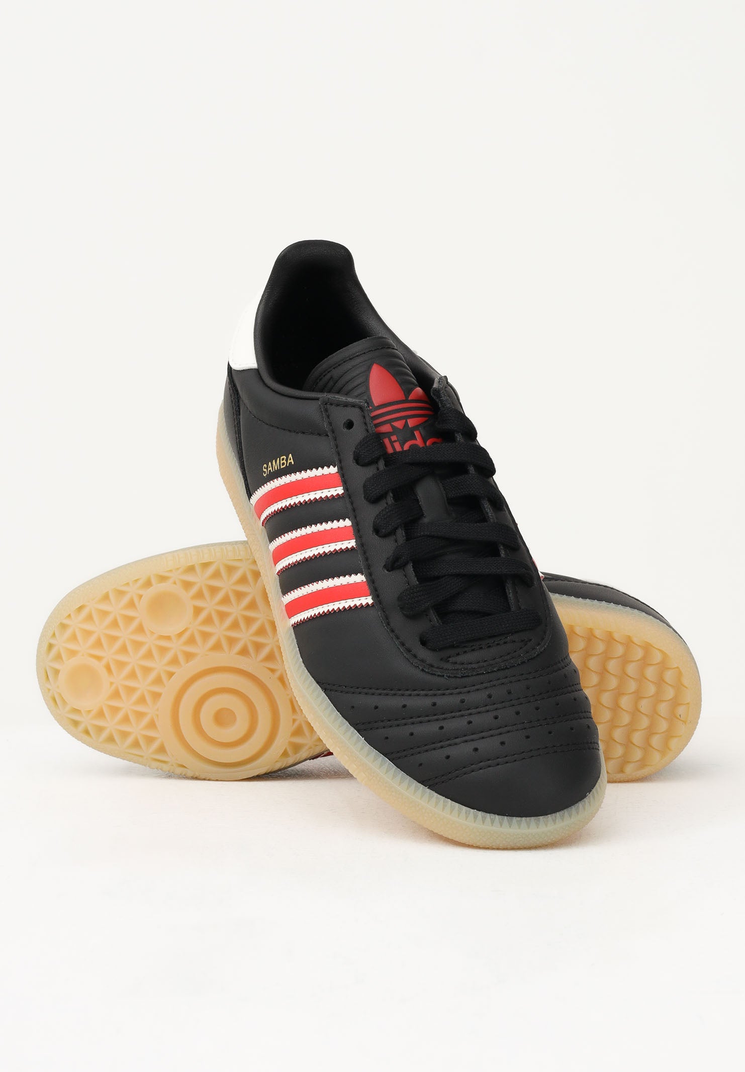 ADIDAS ORIGINALS Sneakers Samba JP nere e rosse per uomo e donna JP9529 . ADIDAS ORIGINALS 