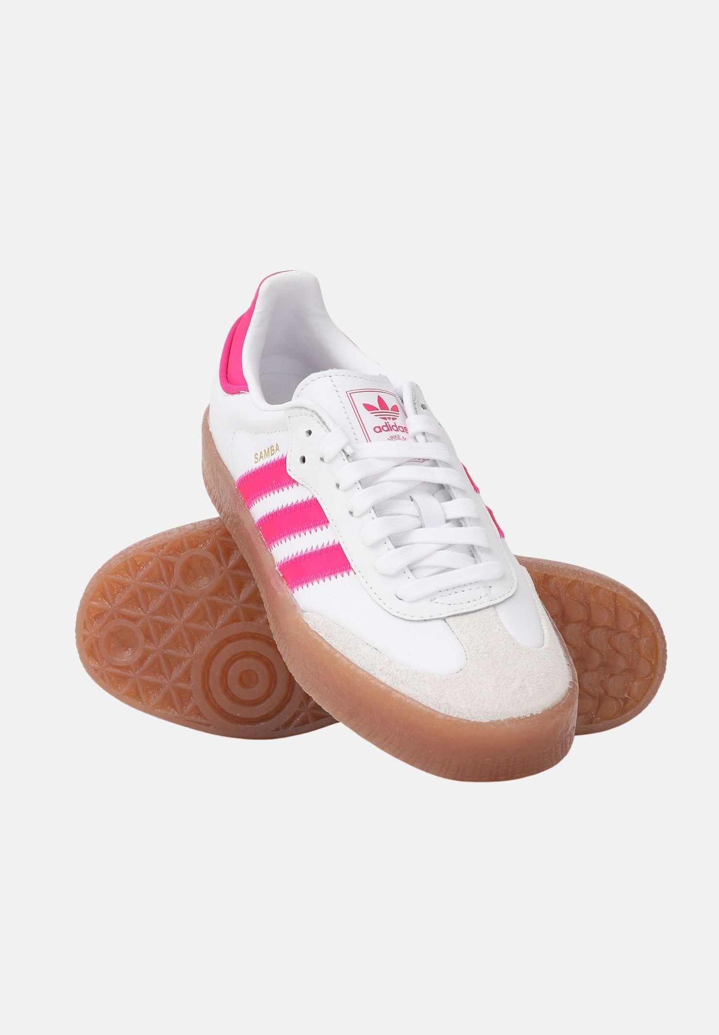 ADIDAS ORIGINALS Sneakers Sambae bianche e fucsia da donna JP9532 . ADIDAS ORIGINALS 