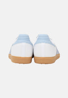 ADIDAS ORIGINALS Sneakers SAMBA OG bianche e celesti per uomo e donna JQ2019 . ADIDAS ORIGINALS 