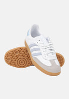 ADIDAS ORIGINALS Sneakers SAMBA OG bianche e celesti per uomo e donna JQ2019 . ADIDAS ORIGINALS 