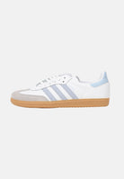 ADIDAS ORIGINALS Sneakers SAMBA OG bianche e celesti per uomo e donna JQ2019 . ADIDAS ORIGINALS 