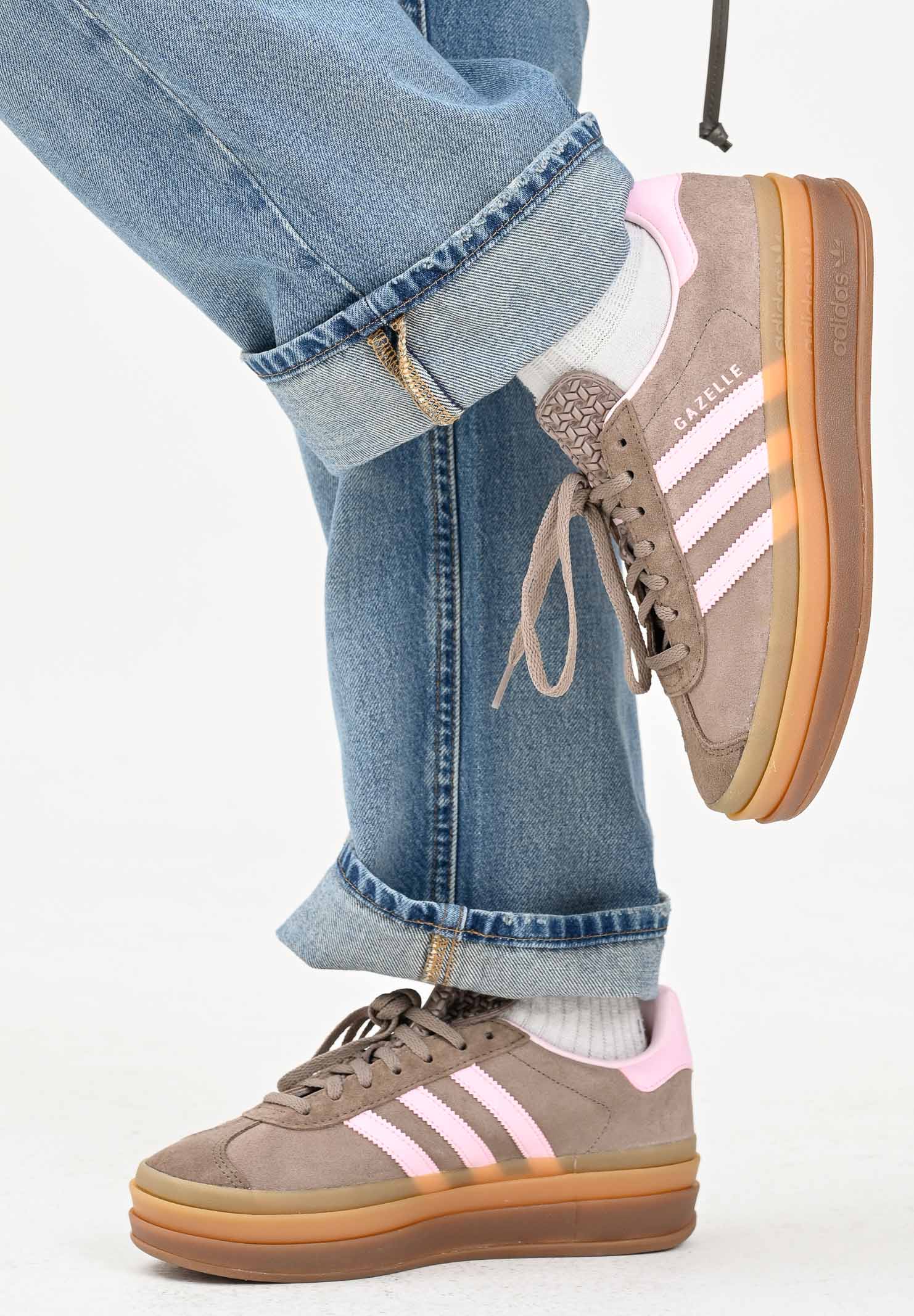 ADIDAS ORIGINALS Sneakers Gazelle marroni e rosa da donna JQ6436 . ADIDAS ORIGINALS 