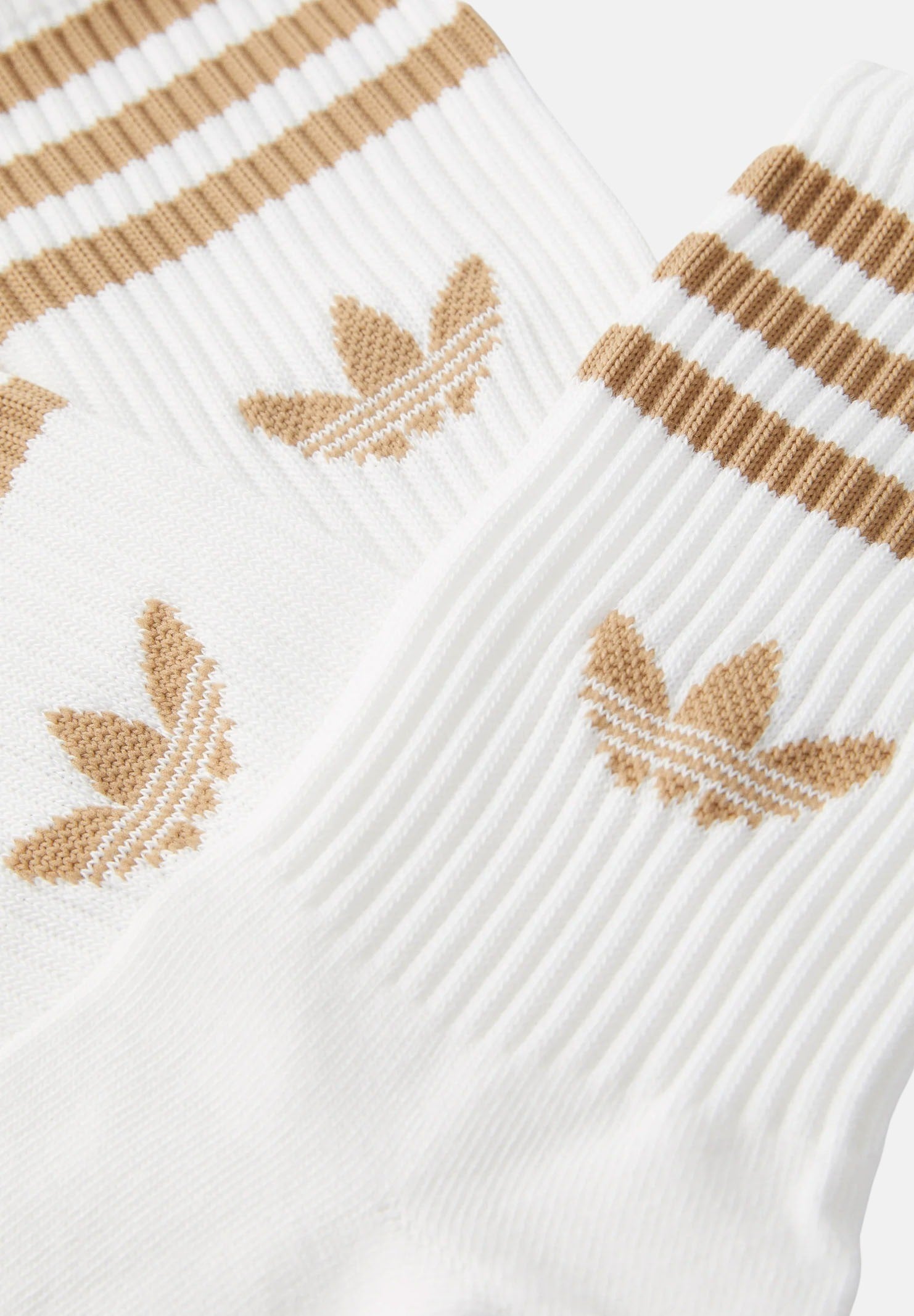 ADIDAS ORIGINALS Calzini (3 paia) 3-Stripes bianchi e beige per uomo e donna JV7407 . ADIDAS ORIGINALS 