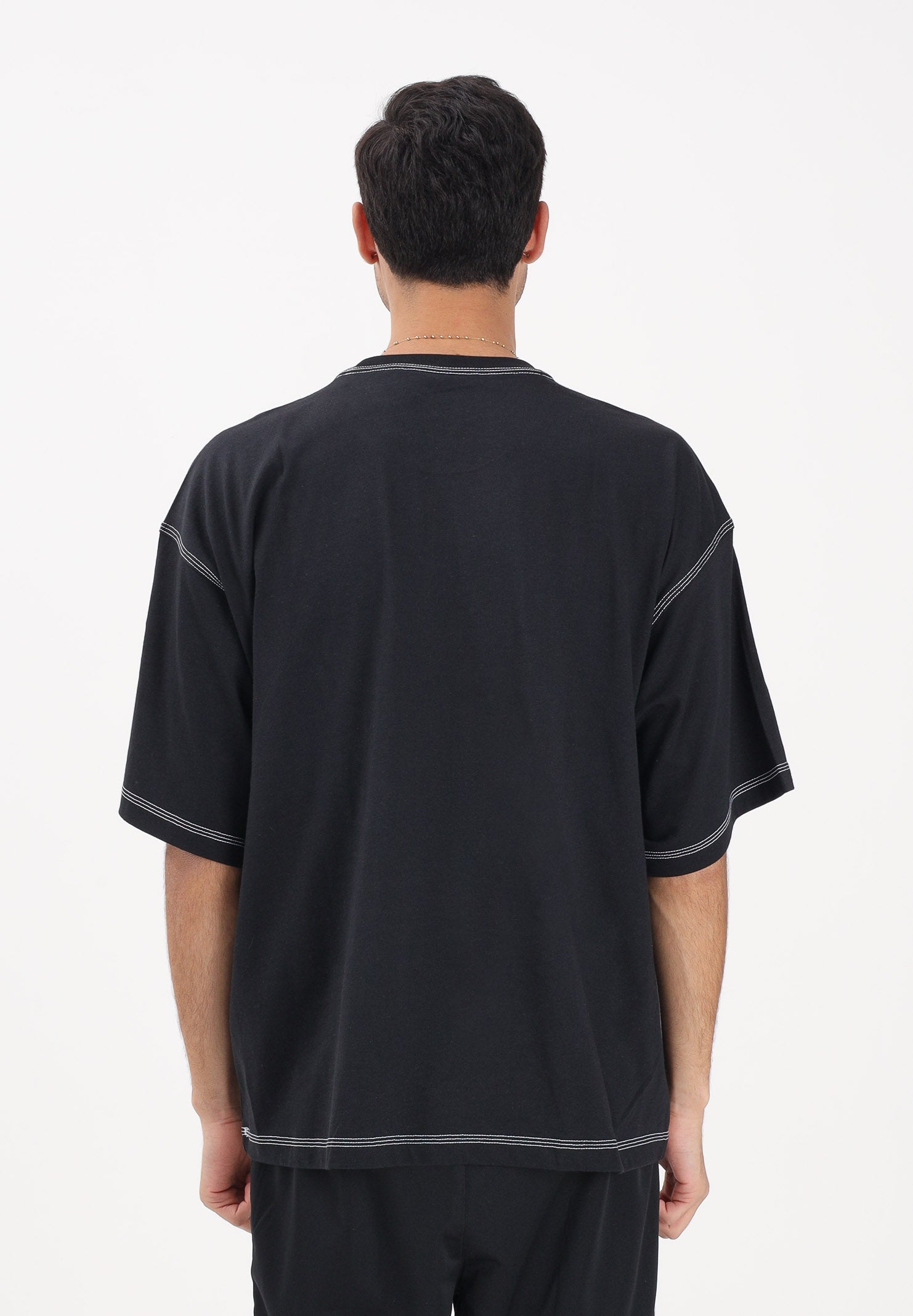 ADIDAS ORIGINALS T-shirt a manica corta TREFOIL ESSENTIALS nera da uomo JW0971 . ADIDAS ORIGINALS 