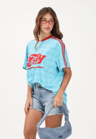 ADIDAS ORIGINALS T-shirt a manica corta Football Allover azzurra e rossa per uomo e donna JW2771 . ADIDAS ORIGINALS 