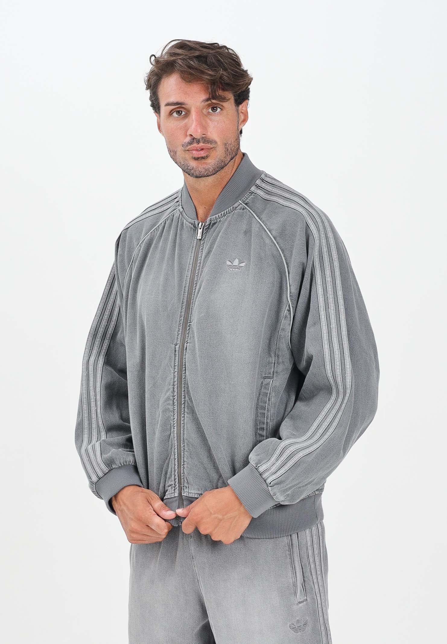 ADIDAS ORIGINALS Giacca SST Adicolor Loose in denim grigio da uomo JW5915 . ADIDAS ORIGINALS 