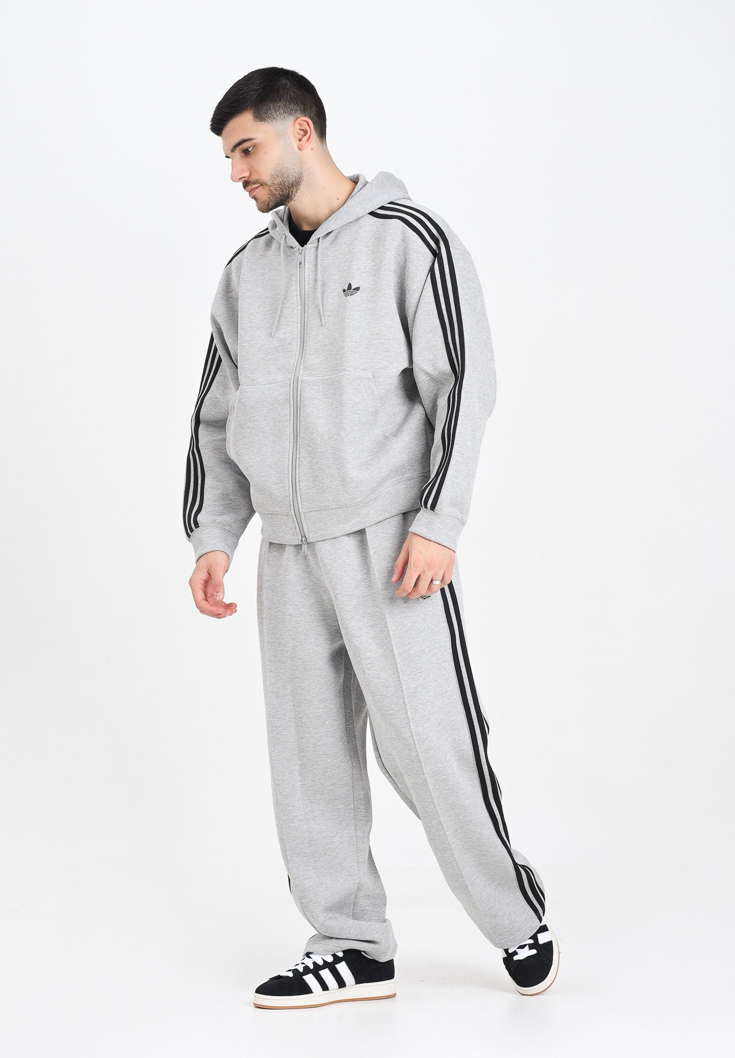 ADIDAS ORIGINALS Pantalone sportivo Adicolor Spacer Baggy grigio da uomo JX1505 . ADIDAS ORIGINALS 