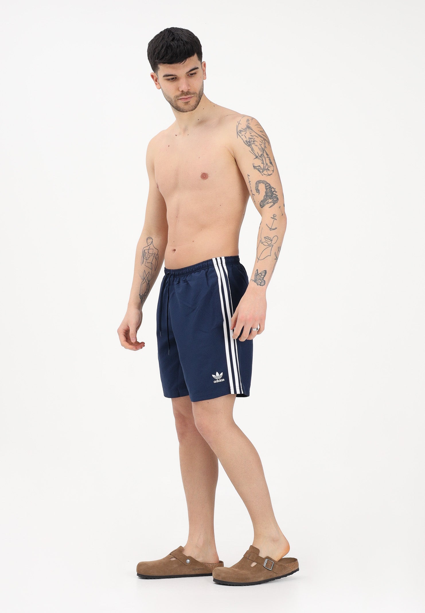 ADIDAS ORIGINALS Shorts mare ADICOLOR 3 STRIPES blu da uomo JX2688 . ADIDAS ORIGINALS 