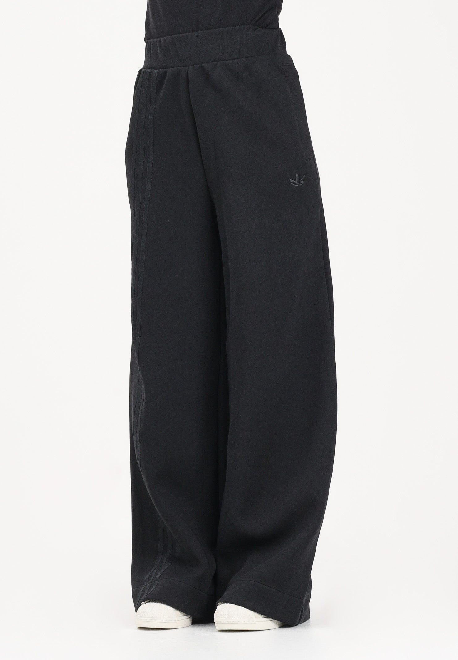 ADIDAS ORIGINALS Pantalone sportivo Wide Off Placed 3-STRIPES nero da donna JX2733 . ADIDAS ORIGINALS 