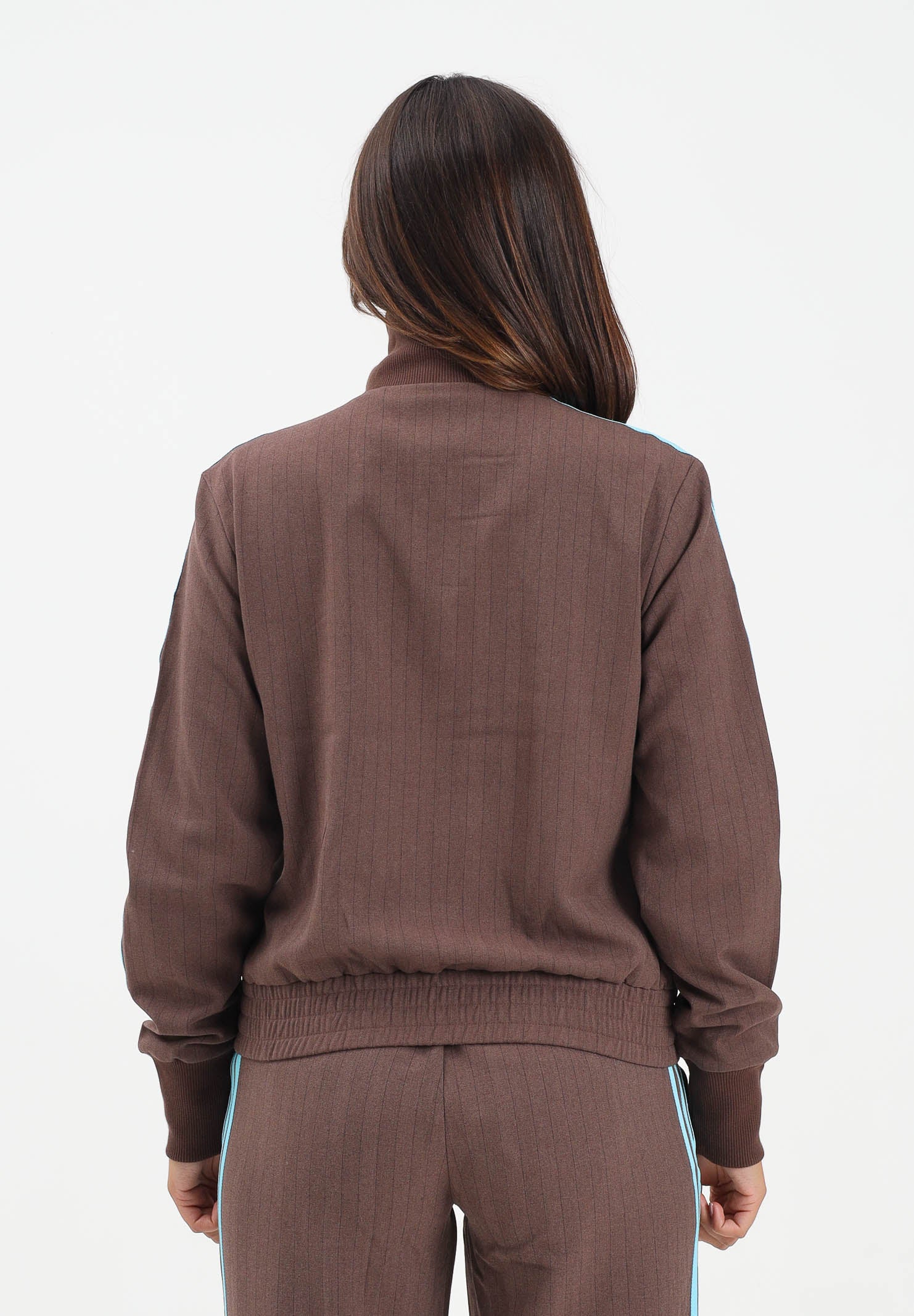 ADIDAS ORIGINALS Felpa con zip Tailored marrone da donna JX5311 . ADIDAS ORIGINALS 