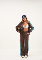 ADIDAS ORIGINALS Felpa con zip Tailored marrone da donna JX5311 . ADIDAS ORIGINALS 