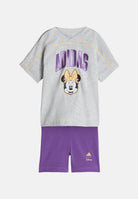 ADIDAS ORIGINALS Completino Disney Minnie Mouse grigio e viola da neonato JZ3549 . ADIDAS ORIGINALS 