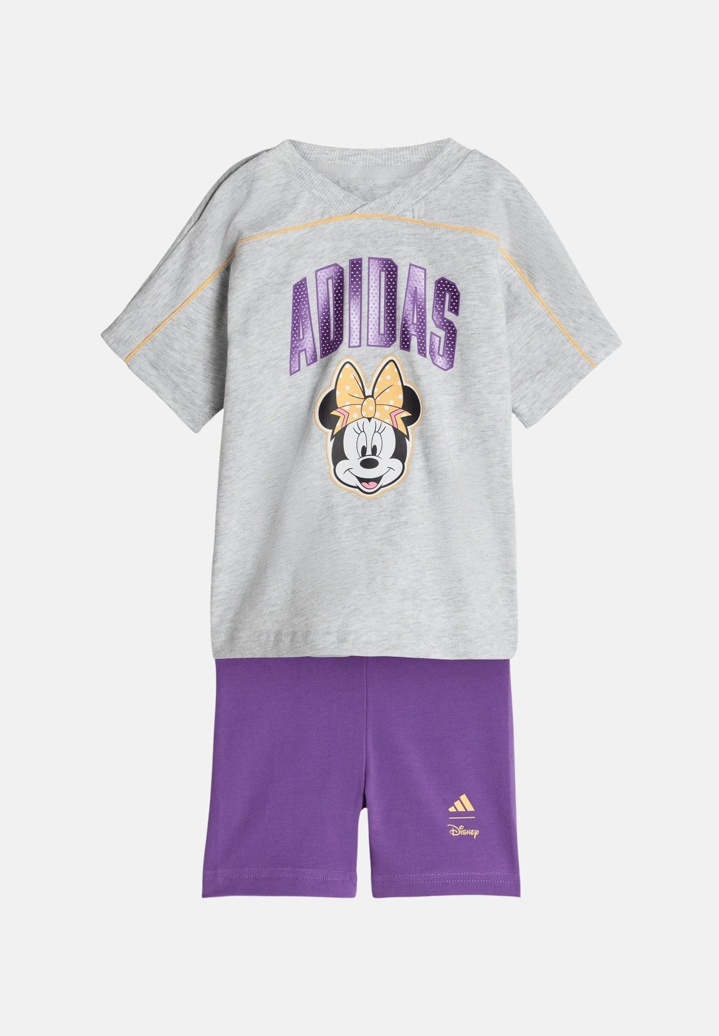 ADIDAS ORIGINALS Completino Disney Minnie Mouse grigio e viola da neonato JZ3549 . ADIDAS ORIGINALS 