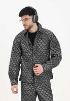 ADIDAS ORIGINALS Camicia in denim nero da uomo con monogramma KC6379 . ADIDAS ORIGINALS 