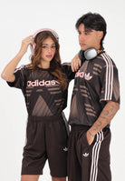 ADIDAS ORIGINALS T-shirt a manica corta LOOSE SPONSORED JERSEY marrone e rosa per uomo e donna KC6429 . ADIDAS ORIGINALS 