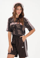 ADIDAS ORIGINALS T-shirt a manica corta LOOSE SPONSORED JERSEY marrone e rosa per uomo e donna KC6429 . ADIDAS ORIGINALS 