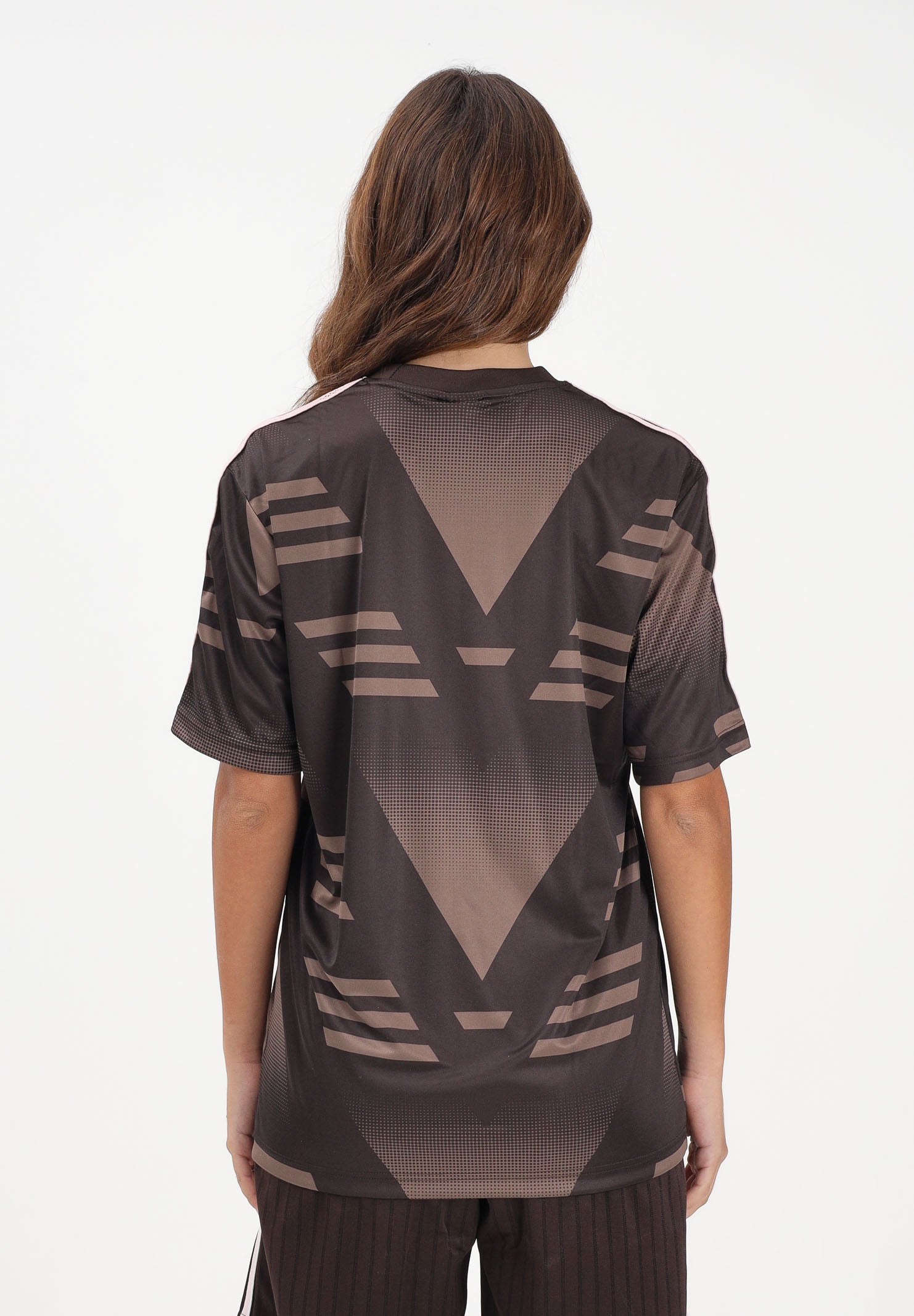 ADIDAS ORIGINALS T-shirt a manica corta LOOSE SPONSORED JERSEY marrone e rosa per uomo e donna KC6429 . ADIDAS ORIGINALS 