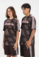 ADIDAS ORIGINALS T-shirt a manica corta LOOSE SPONSORED JERSEY marrone e rosa per uomo e donna KC6429 . ADIDAS ORIGINALS 