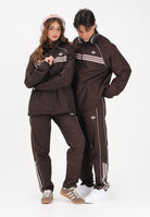 ADIDAS ORIGINALS Pantalone sportivo HALF STRIPES marrone e rosa per uomo e donna KC6441 . ADIDAS ORIGINALS 
