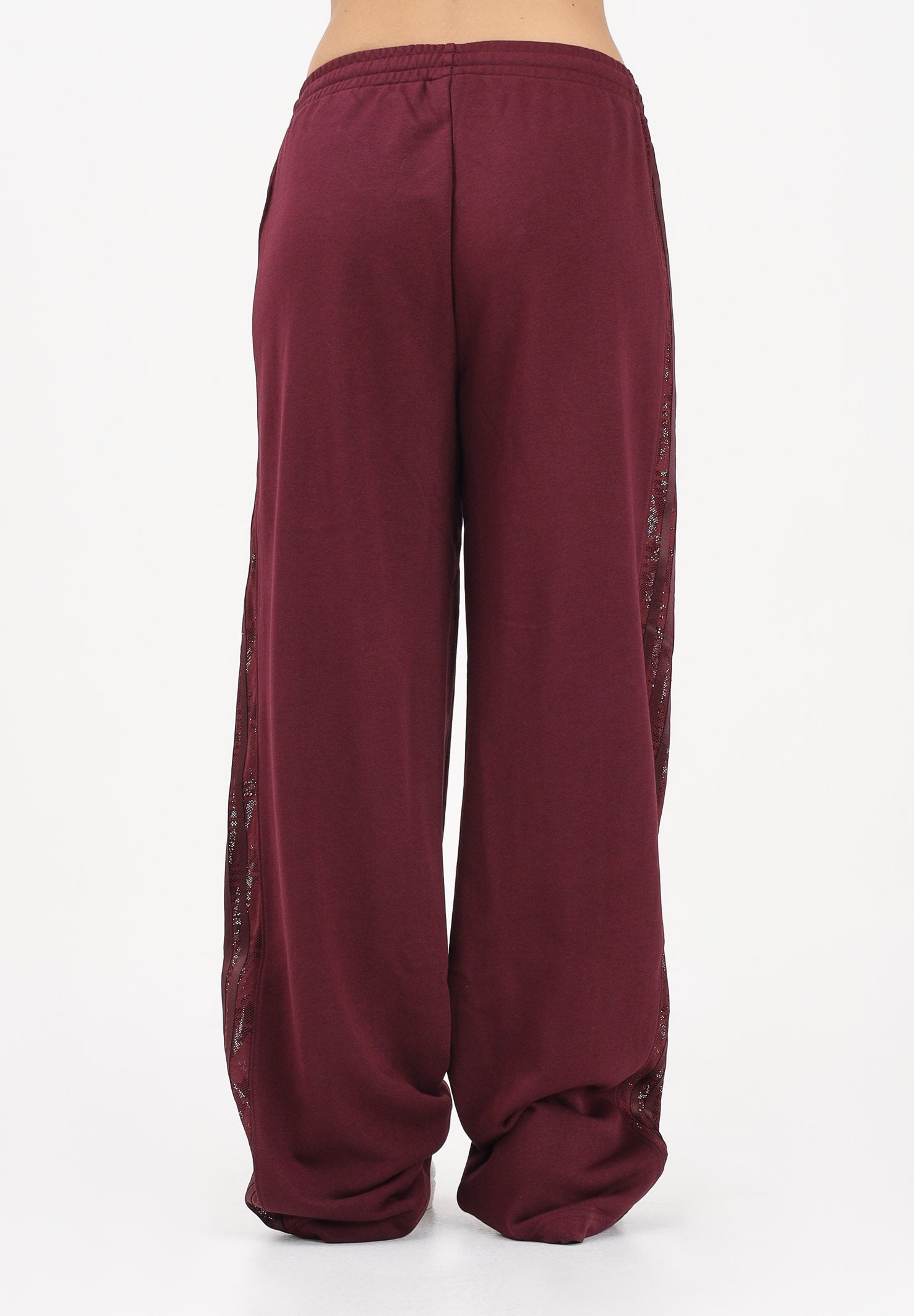 ADIDAS ORIGINALS Pantalone sportivo FIREBIRD IN PIZZO bordeaux da donna KC6445 . ADIDAS ORIGINALS 