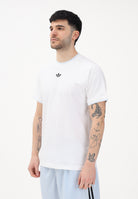 ADIDAS ORIGINALS T-shirt a manica corta CHEST STRIPES ENGINEERED COLLAR bianca da uomo KC6448 . ADIDAS ORIGINALS 