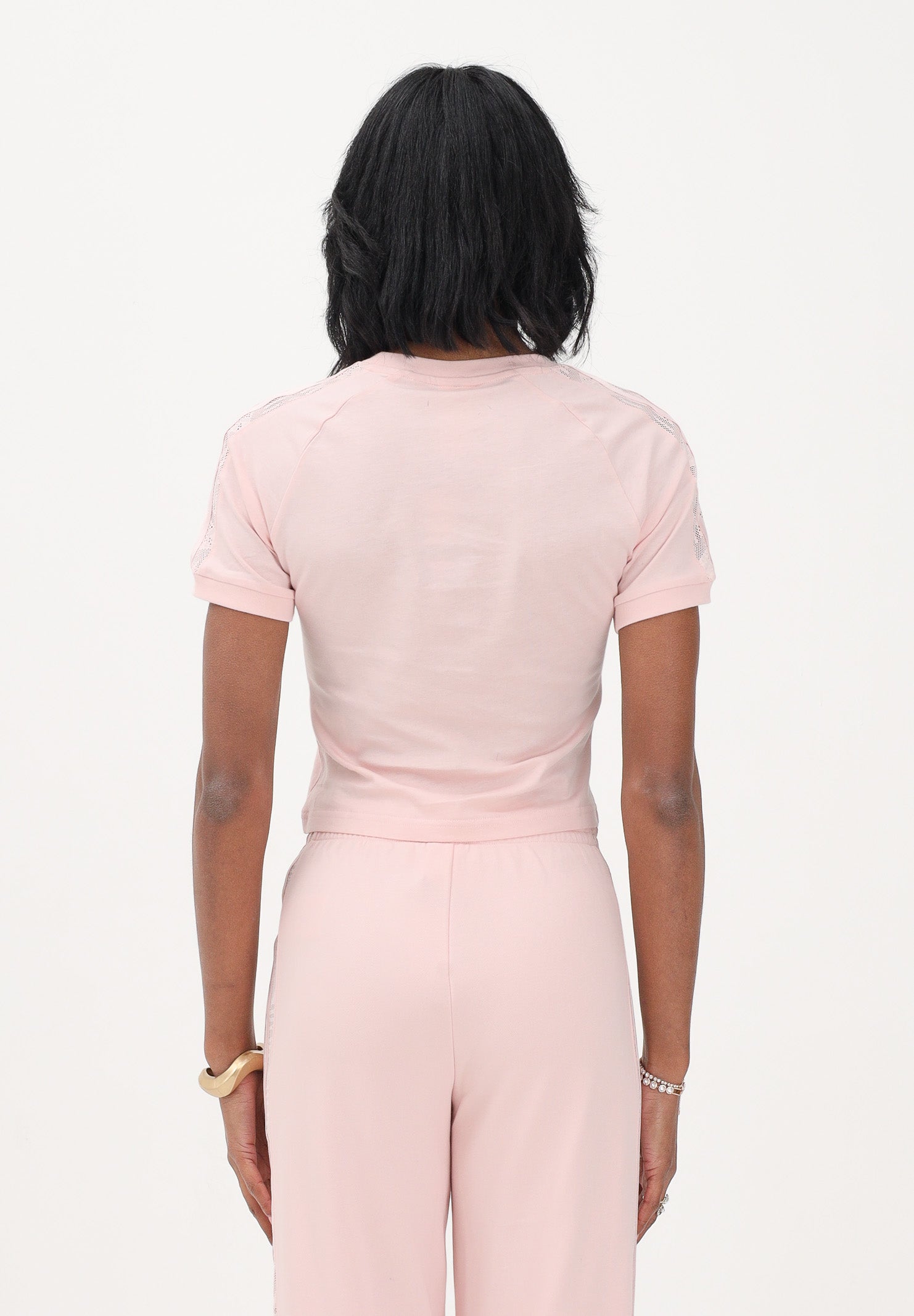 ADIDAS ORIGINALS T-shirt a manica corta LACE CALI rosa da donna KC6452 . ADIDAS ORIGINALS 