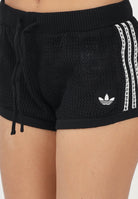 ADIDAS ORIGINALS Shorts Knitted Crochet nero da donna KC6478 . ADIDAS ORIGINALS 