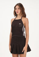 ADIDAS ORIGINALS Top marrone da donna lavorato all'uncinetto KC6484 . ADIDAS ORIGINALS 