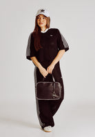 ADIDAS ORIGINALS Polo a manica corta KNITTED CROCHET nera da donna KC6491 . ADIDAS ORIGINALS 