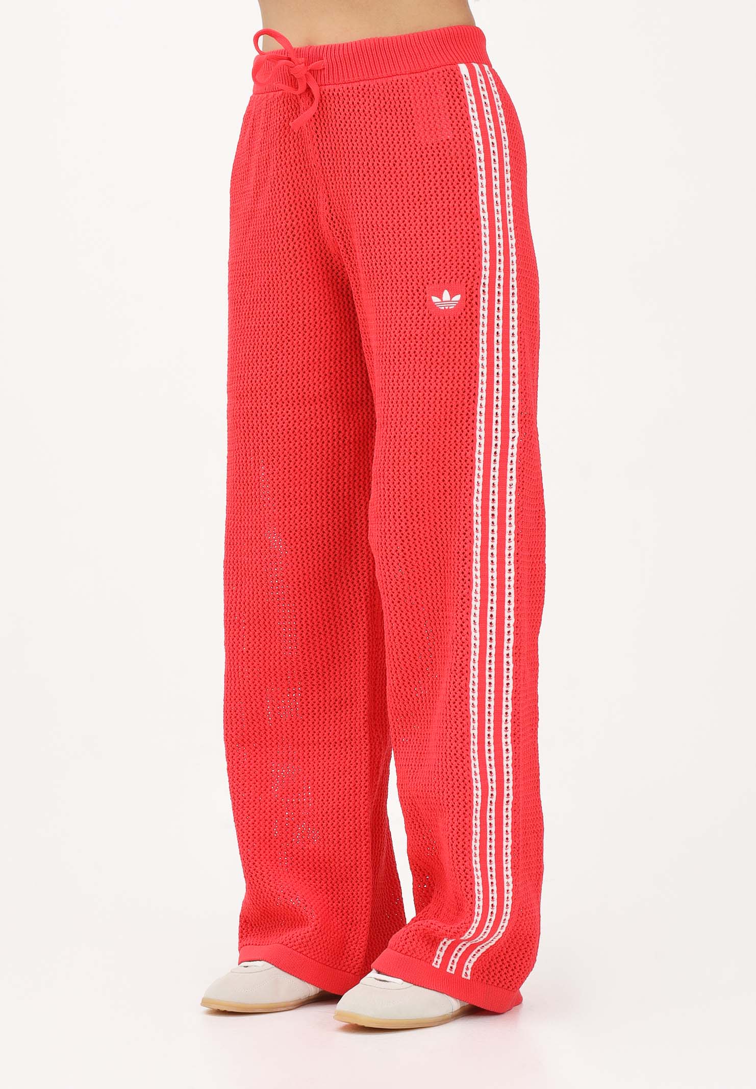 ADIDAS ORIGINALS Pantalone KNITTED CROCHET FIREBIRD corallo da donna KC6492 . ADIDAS ORIGINALS 