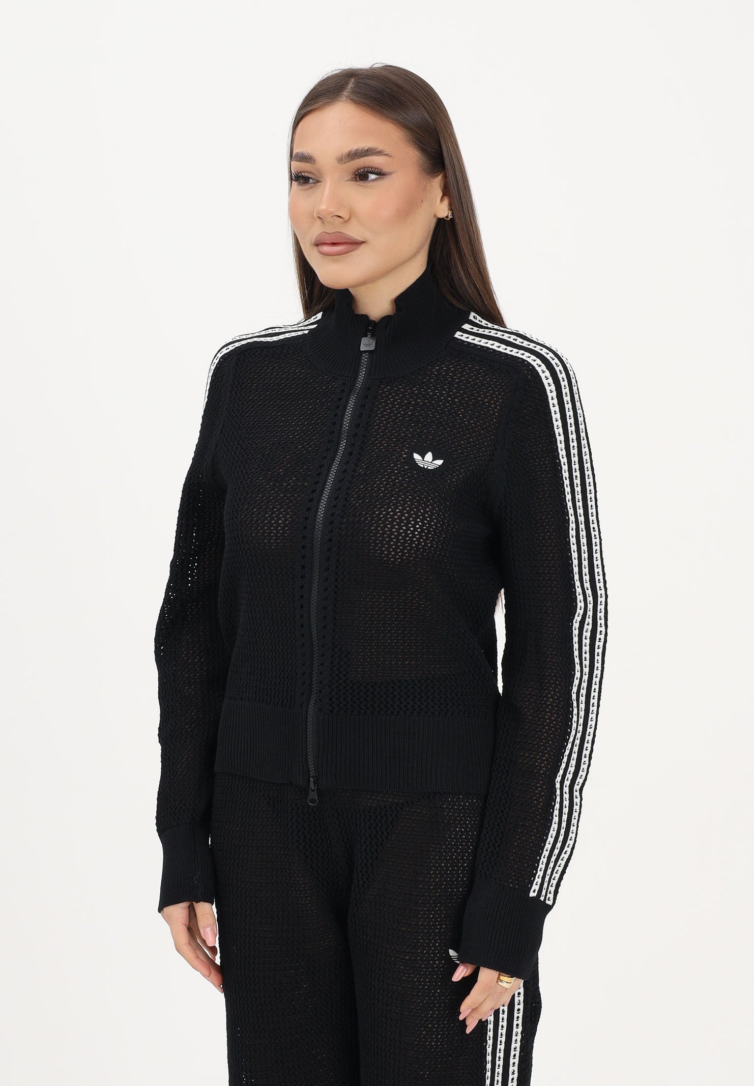 ADIDAS ORIGINALS Cardigan Firebird nero da donna KC6497 . ADIDAS ORIGINALS 