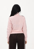 ADIDAS ORIGINALS Felpa con zip FIREBIRD CLASSIC rosa e marrone da donna KC6573 . ADIDAS ORIGINALS 
