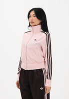 ADIDAS ORIGINALS Felpa con zip FIREBIRD CLASSIC rosa e marrone da donna KC6573 . ADIDAS ORIGINALS 