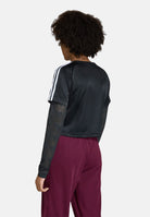 ADIDAS ORIGINALS T-shirt a manica lunga LOOSE 2IN1 LACE nera da bambina KC6784 . ADIDAS ORIGINALS 