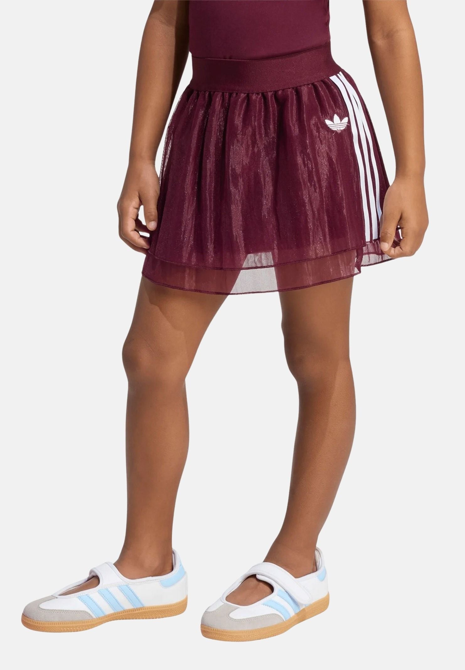 ADIDAS ORIGINALS Gonna in tulle corta bordeaux da bambina KC6798 . ADIDAS ORIGINALS 
