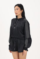 ADIDAS ORIGINALS Felpa con zip PEARL nera da donna KC7864 . ADIDAS ORIGINALS 