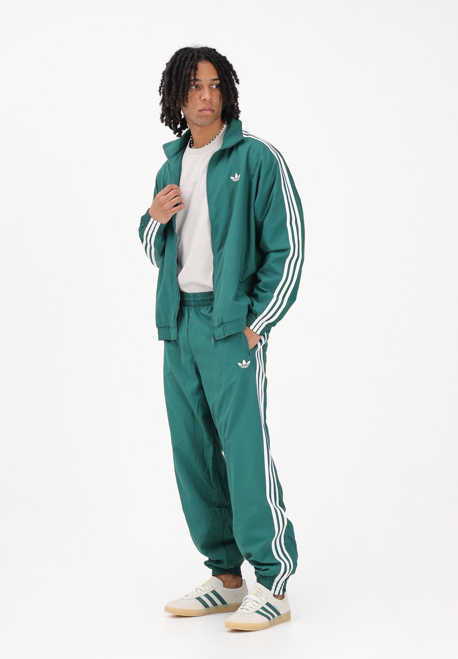ADIDAS ORIGINALS Pantalone sportivo Firebird verde da uomo KC8032 . ADIDAS ORIGINALS 