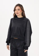ADIDAS ORIGINALS Felpa girocollo PEARL JACQUARD nera da donna KC8087 . ADIDAS ORIGINALS 