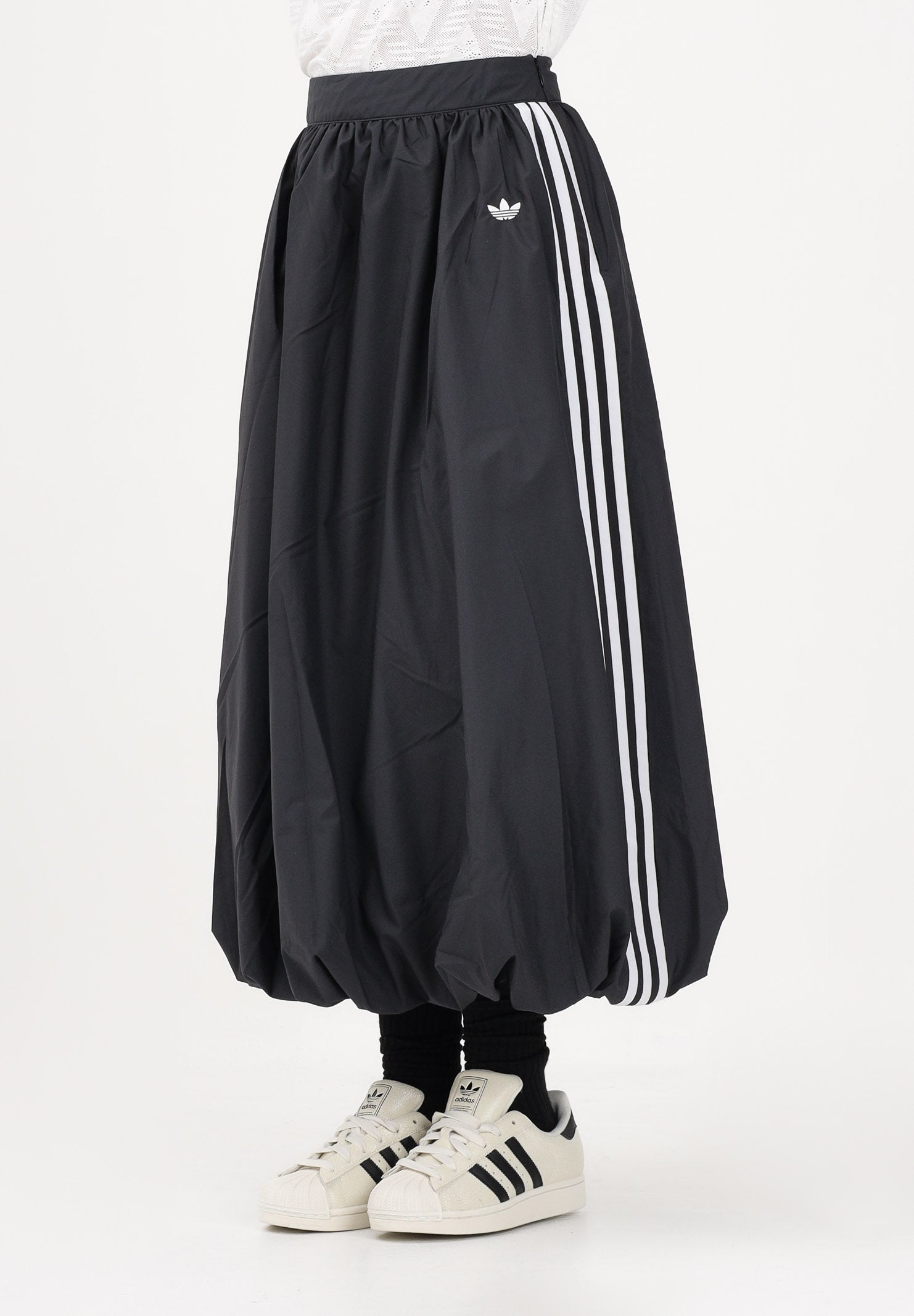 ADIDAS ORIGINALS Gonna midi Balloon nera da donna KC8088 . ADIDAS ORIGINALS 