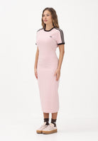 ADIDAS ORIGINALS Abito midi Slim 3-Stripes rosa e marrone da donna KC9014 . ADIDAS ORIGINALS 