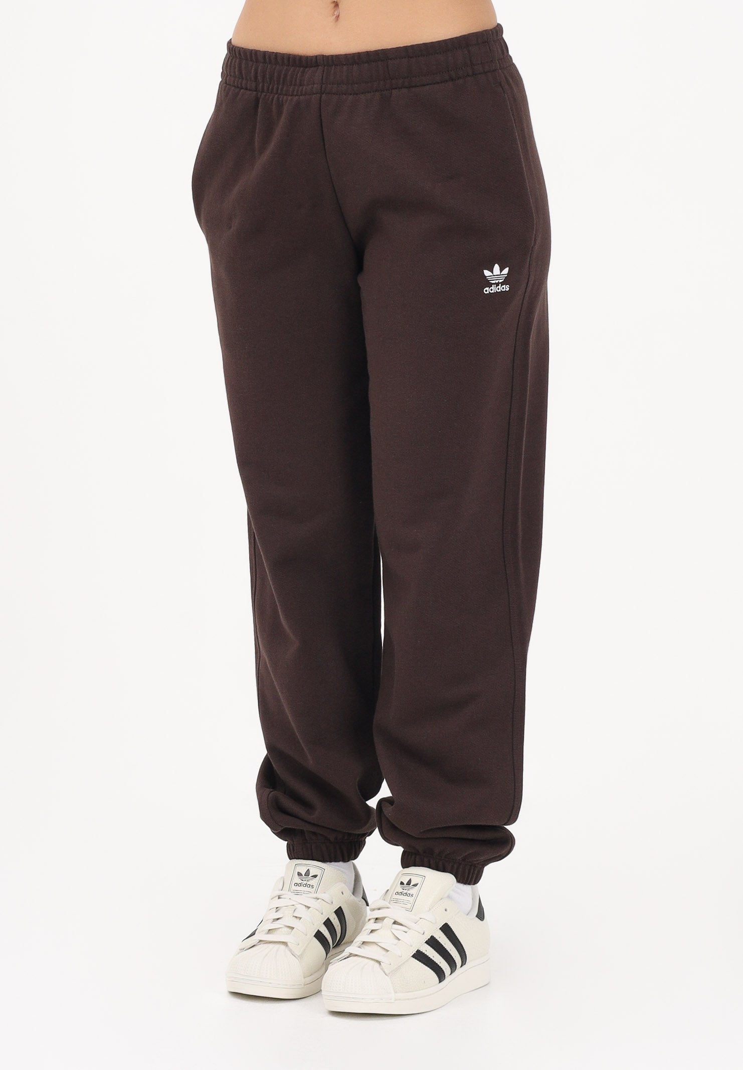 ADIDAS ORIGINALS Pantalone sportivo Essentials French Terry Regular Cuffed marrone da donna KC9071 . ADIDAS ORIGINALS 