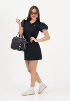 ADIDAS ORIGINALS Abito corto nero da donna con maniche a palloncino KD0302 . ADIDAS ORIGINALS 