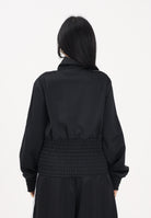 ADIDAS ORIGINALS Felpa con zip Smocked Firebird nera da donna KD0303 . ADIDAS ORIGINALS 