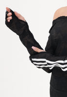 ADIDAS ORIGINALS Top a manica lunga Lace Bardot nero da donna<BR/> KD0350 . ADIDAS ORIGINALS 