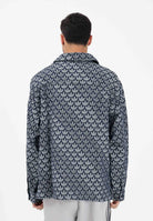 ADIDAS ORIGINALS Camicia a manica lunga in denim blu da uomo con motivo monogramma KD0397 . ADIDAS ORIGINALS 