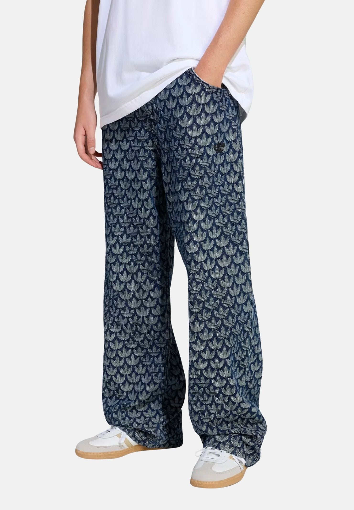 ADIDAS ORIGINALS Jeans in blu Denim Loose Monogram Indigo da uomo KD0399 . ADIDAS ORIGINALS 
