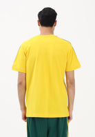ADIDAS ORIGINALS T-shirt a manica corta Monogram Infill 3S gialla e verde da uomo KD0404 . ADIDAS ORIGINALS 